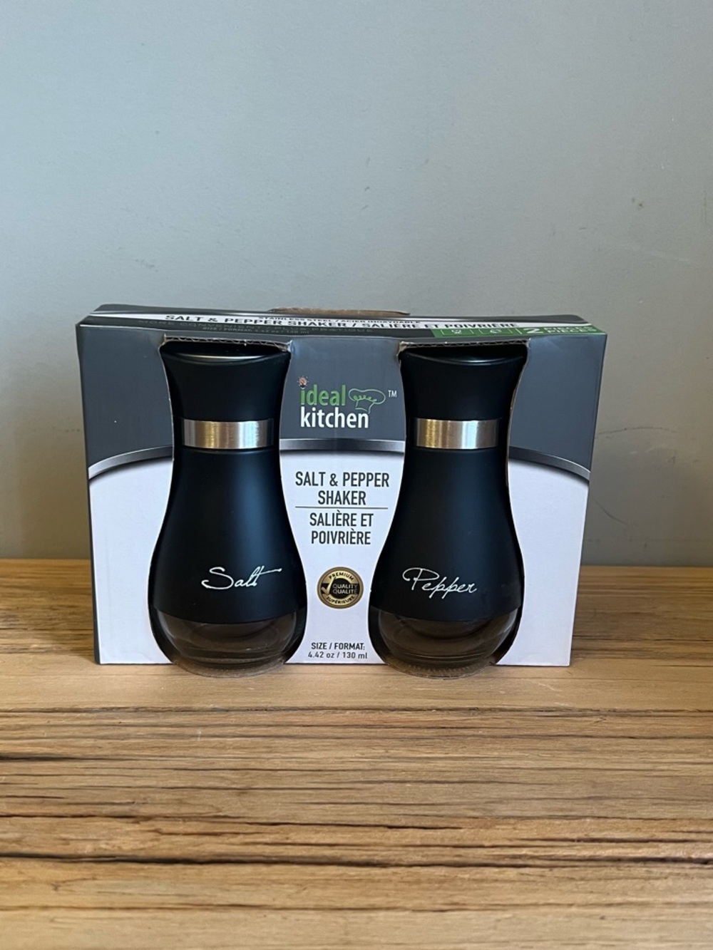 Ideal Kitchen Black Salt & Pepper Shaker Set